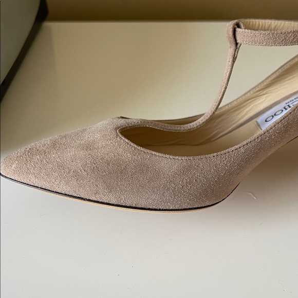 Jimmy Choo Suede T- Strap Heels - Picture 8 of 9